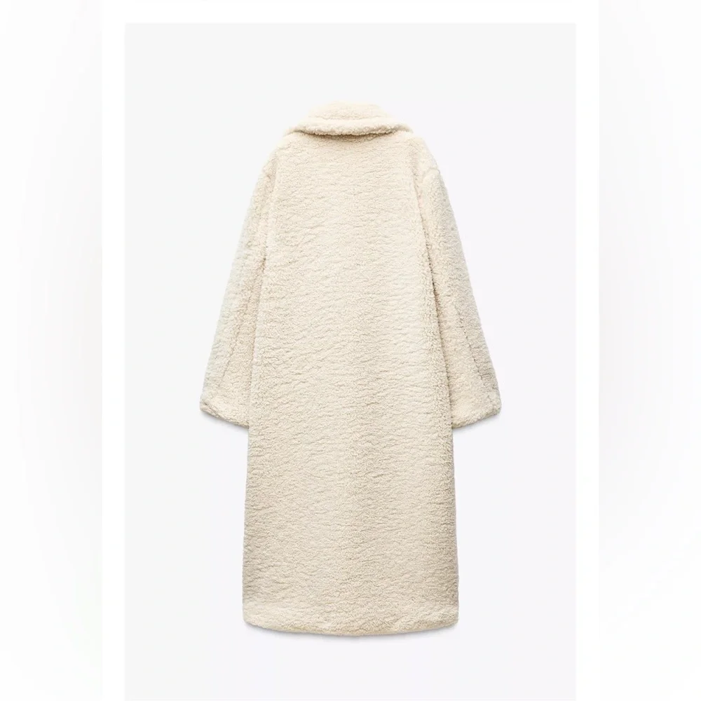 Zara long fleece coat - Picture 3 of 6